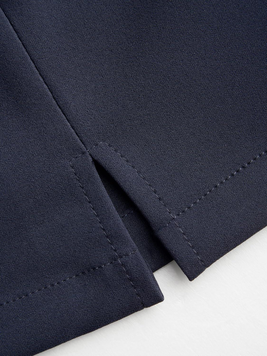 imageVinova Womens ALine Skirt Gold Buckle Detail Mini Business CasualDark Navy