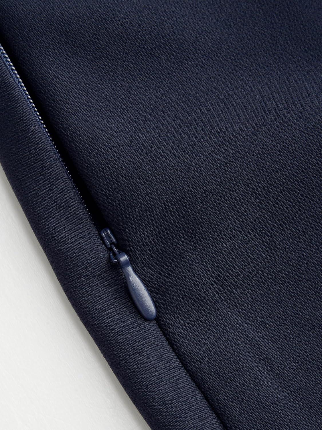 imageVinova Womens ALine Skirt Gold Buckle Detail Mini Business CasualDark Navy