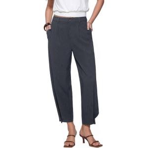 Vinova Womens Barrel Pants Stretchy High Waisted Wide Leg Work Pants Business Casual Outfits 2025(Grey)