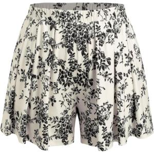 Vinova Women’s Ribbed Knit Pleated Shorts High Waist Casual Shorts