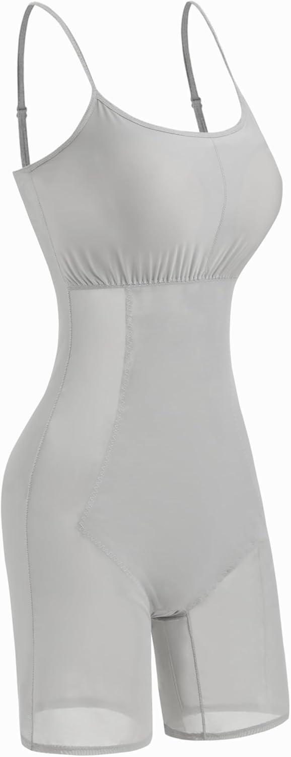 imageVinova Womens Slip Dress Shaping Bodysuit Combo Maxi Length DressGrey