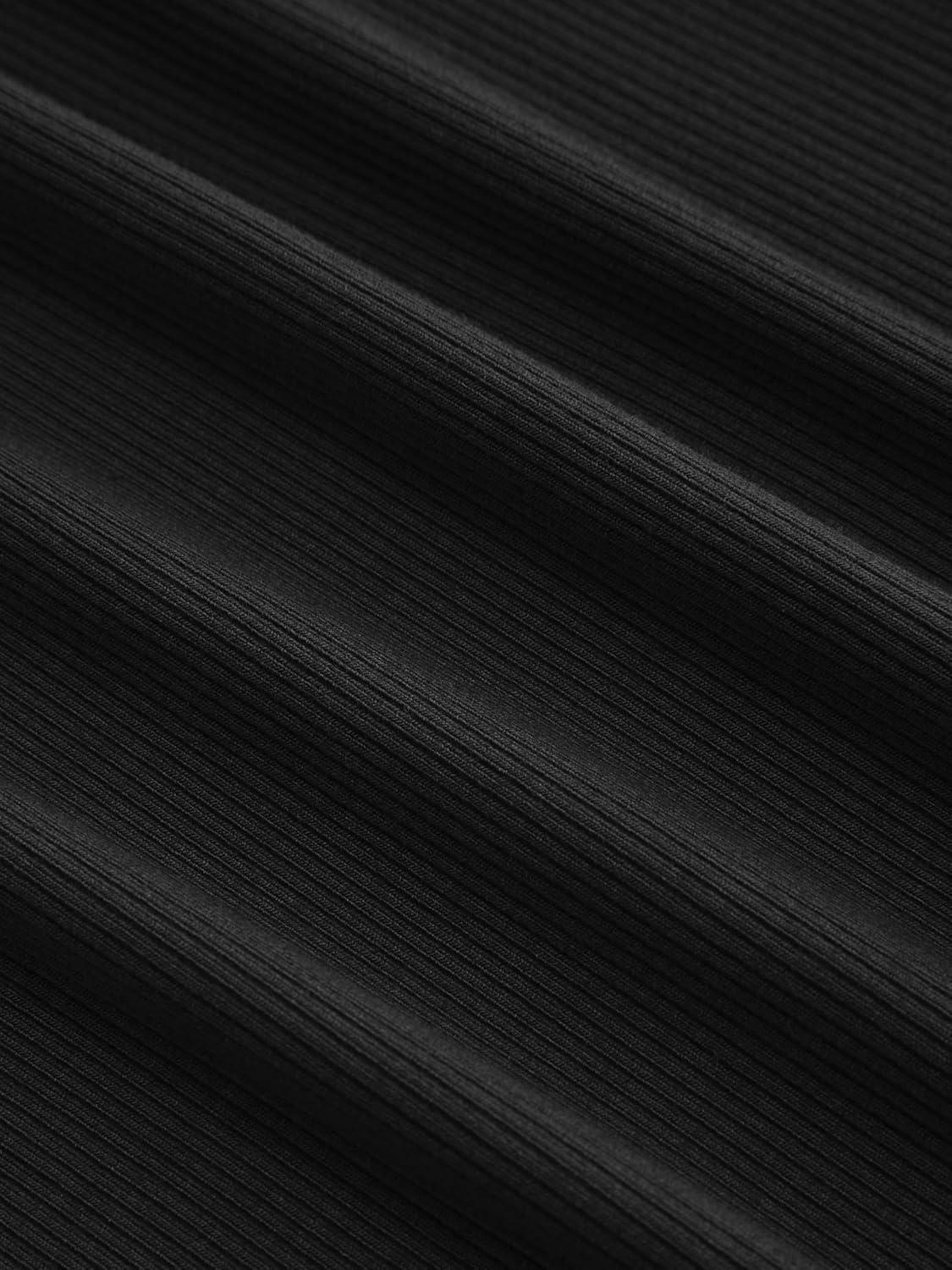 imageVinova Long Sleeve Square Neck High Stretch Casual Going Out Jumpsuits with Lace TrimBlack