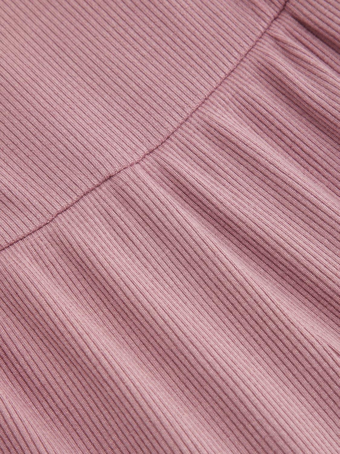 imageVinova Women HighStretch Solid Cowl Neck Long Sleeves Casual Wide Leg JumpsuitsPink