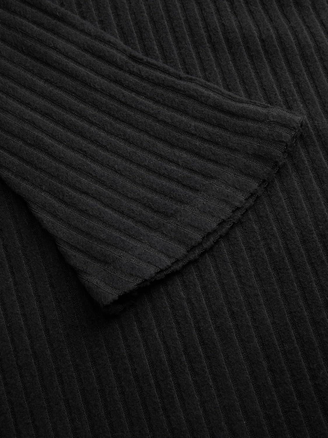 imageVinova Off Shoulder Knit Dress Long Sleeve Tie Detail Midi DressBlack