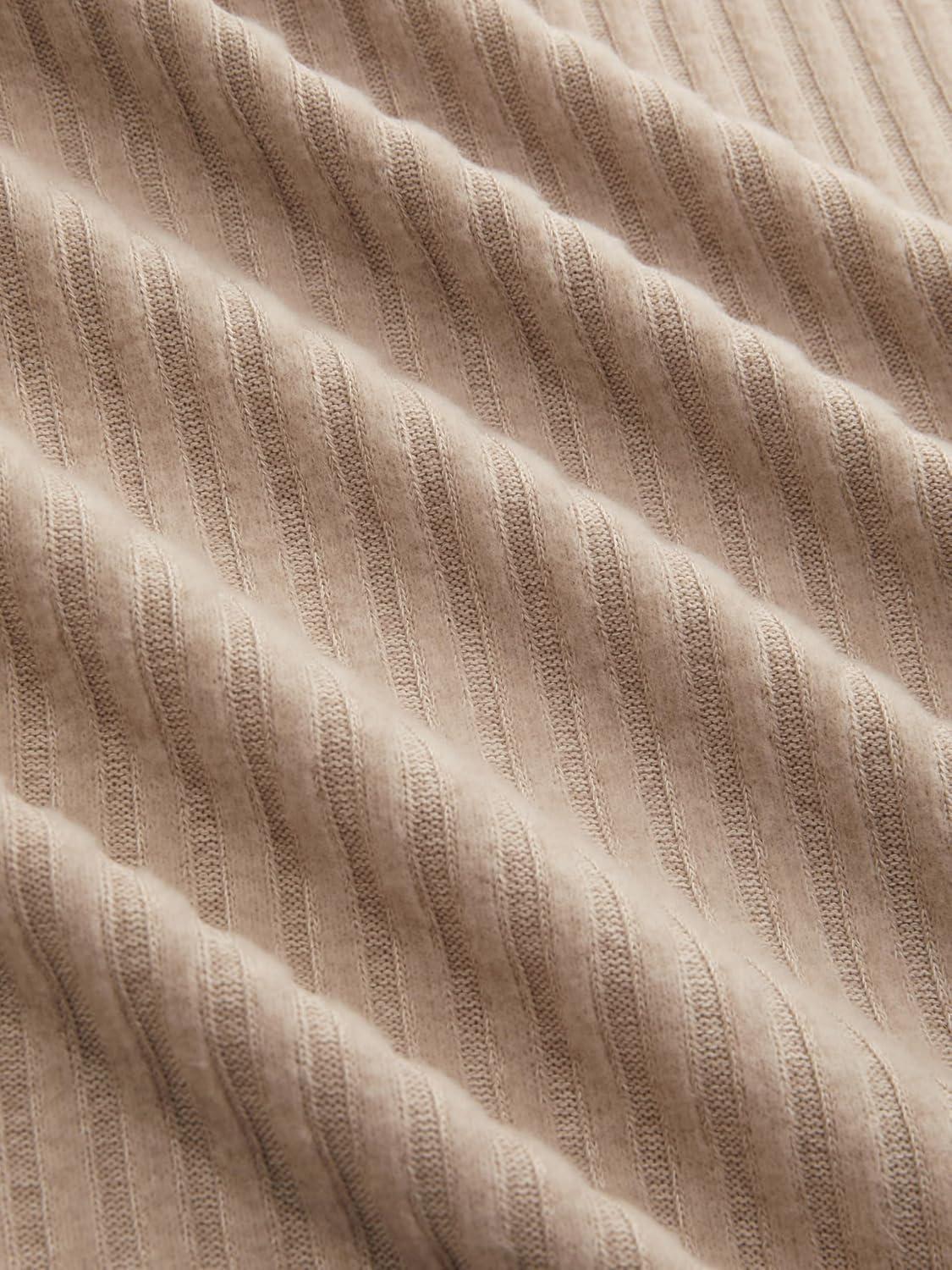 imageVinova Off Shoulder Knit Dress Long Sleeve Tie Detail Midi DressKhaki