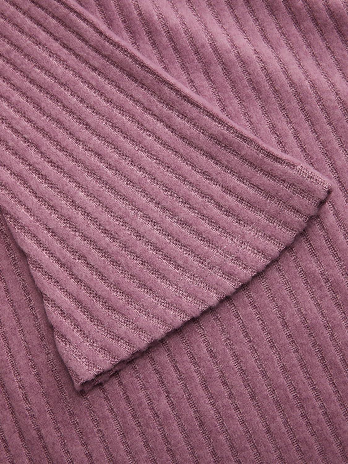 imageVinova Off Shoulder Knit Dress Long Sleeve Tie Detail Midi DressPink