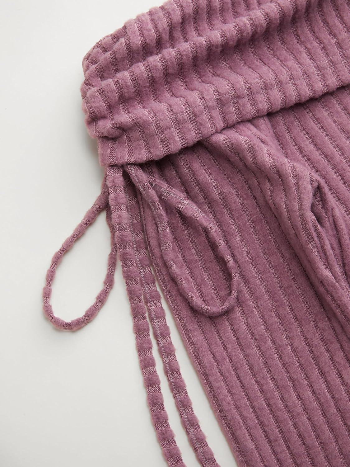 imageVinova Off Shoulder Knit Dress Long Sleeve Tie Detail Midi DressPink