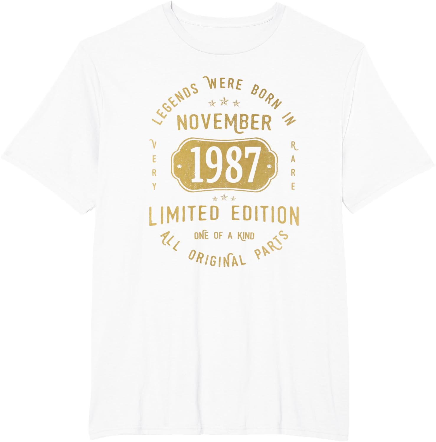 image:imageLes Lgendes sont nes en Novembre 1987 TShirtBlanc