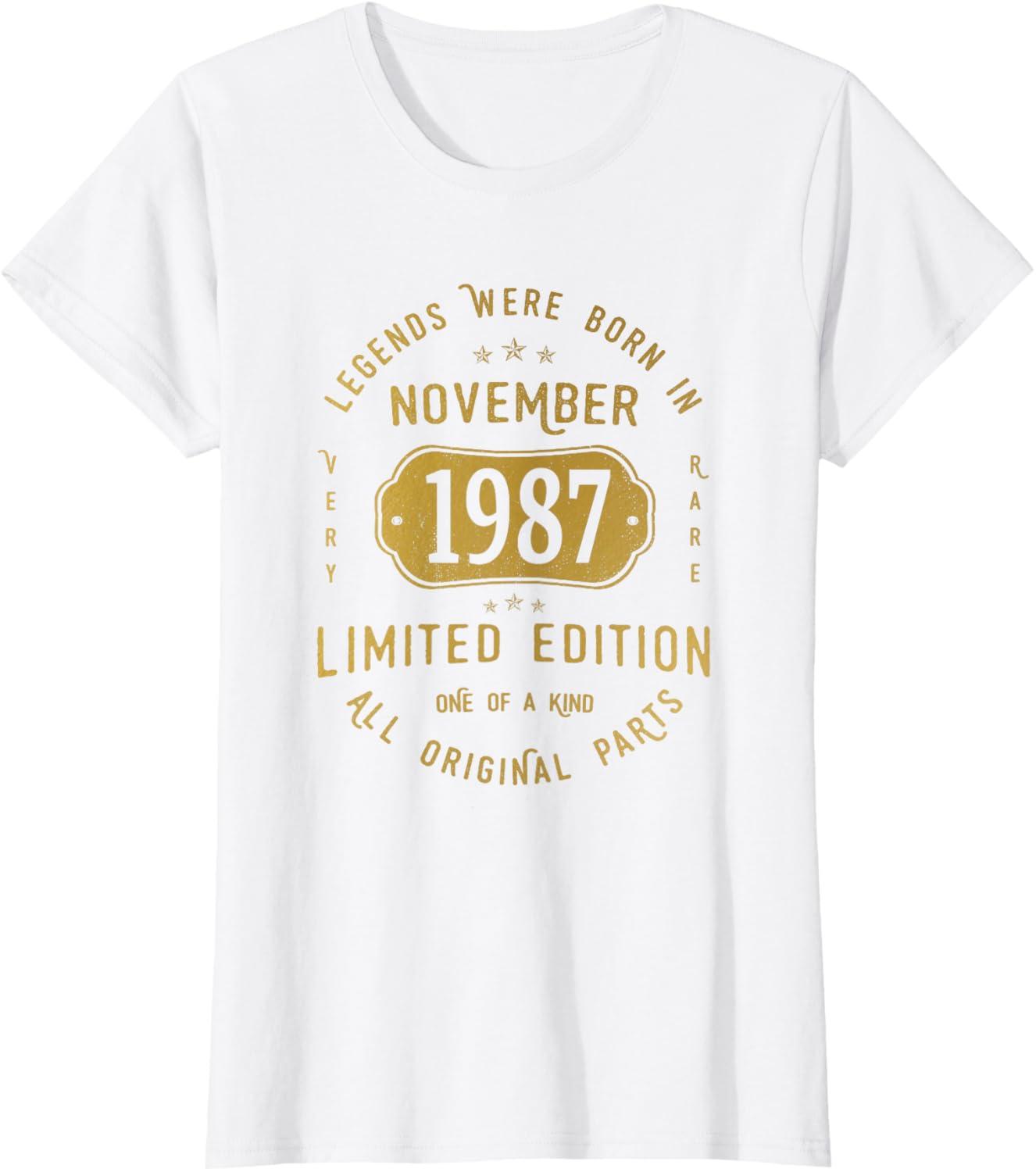 image:imageLes Lgendes sont nes en Novembre 1987 TShirtBlanc