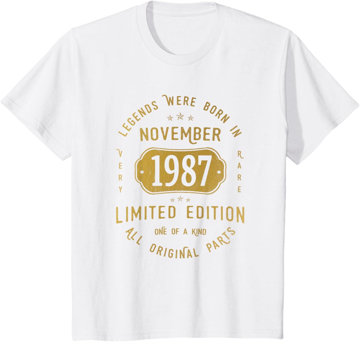 image:imageLes Lgendes sont nes en Novembre 1987 TShirtBlanc