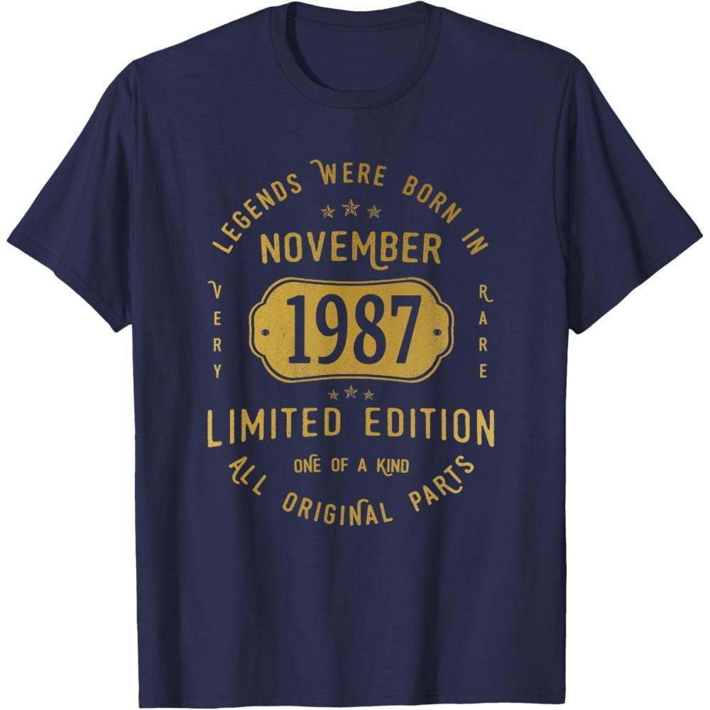 image:imageLes Lgendes sont nes en Novembre 1987 TShirtBleu Marine
