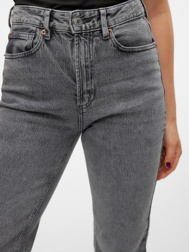 image:imageVERO MODA Jean Coupe Droite VMTESSA Taille Haute Straight Fit JeansMedium Grey Denim