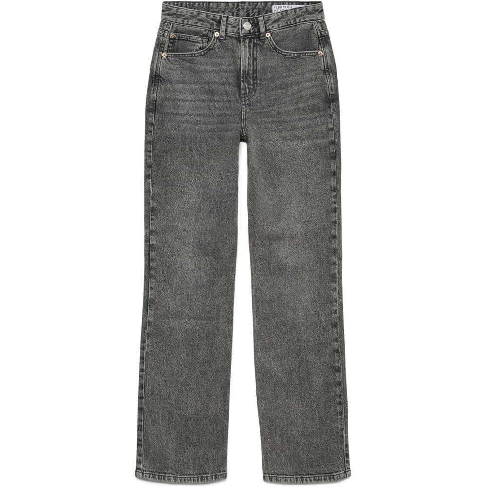 image:imageVERO MODA Jean Coupe Droite VMTESSA Taille Haute Straight Fit JeansMedium Grey Denim