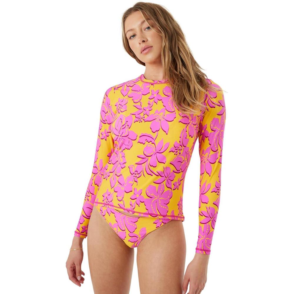 image:imageRoxy Beach Classics Long Sleeve Rashguard Maillot dermoprotecteur FemmeGolden Rod