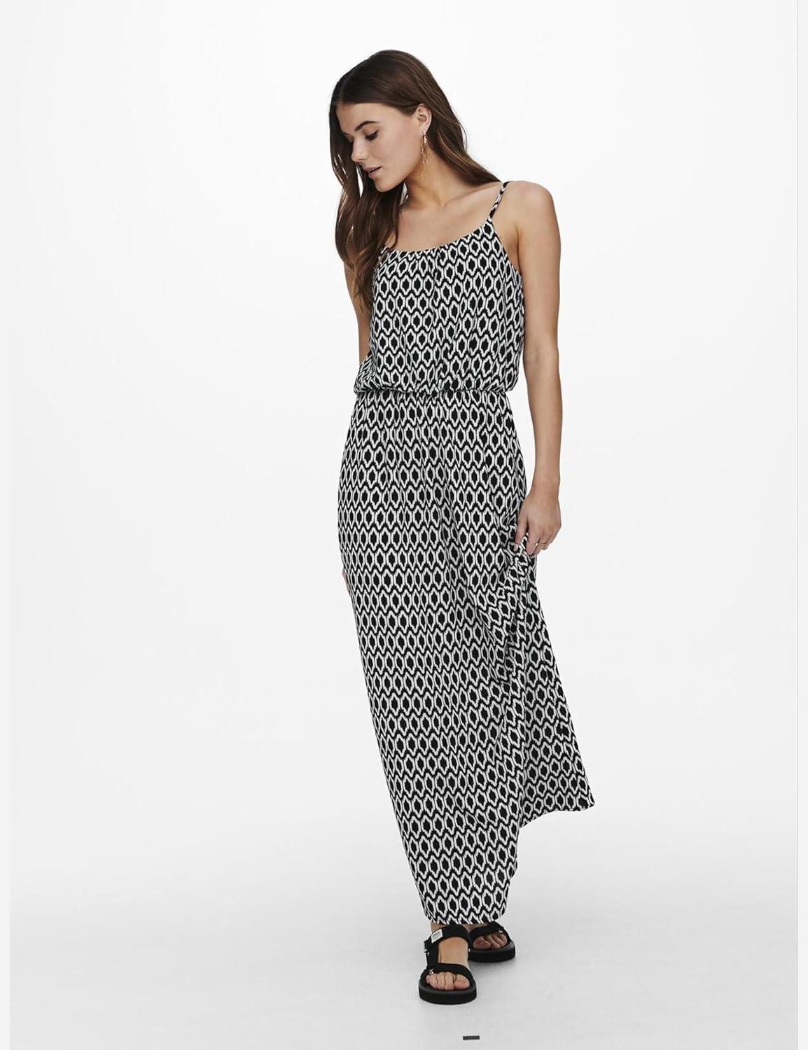 image:imageONLY robe brilliant blackNoirMotif Cercles Graphiques