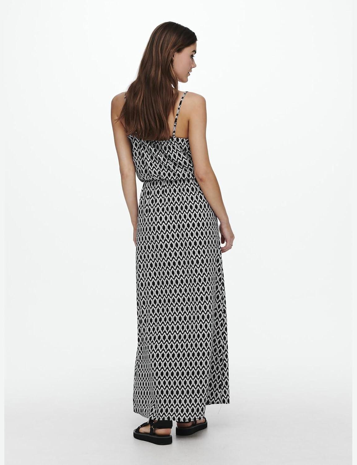 image:imageONLY robe brilliant blackNoirMotif Cercles Graphiques