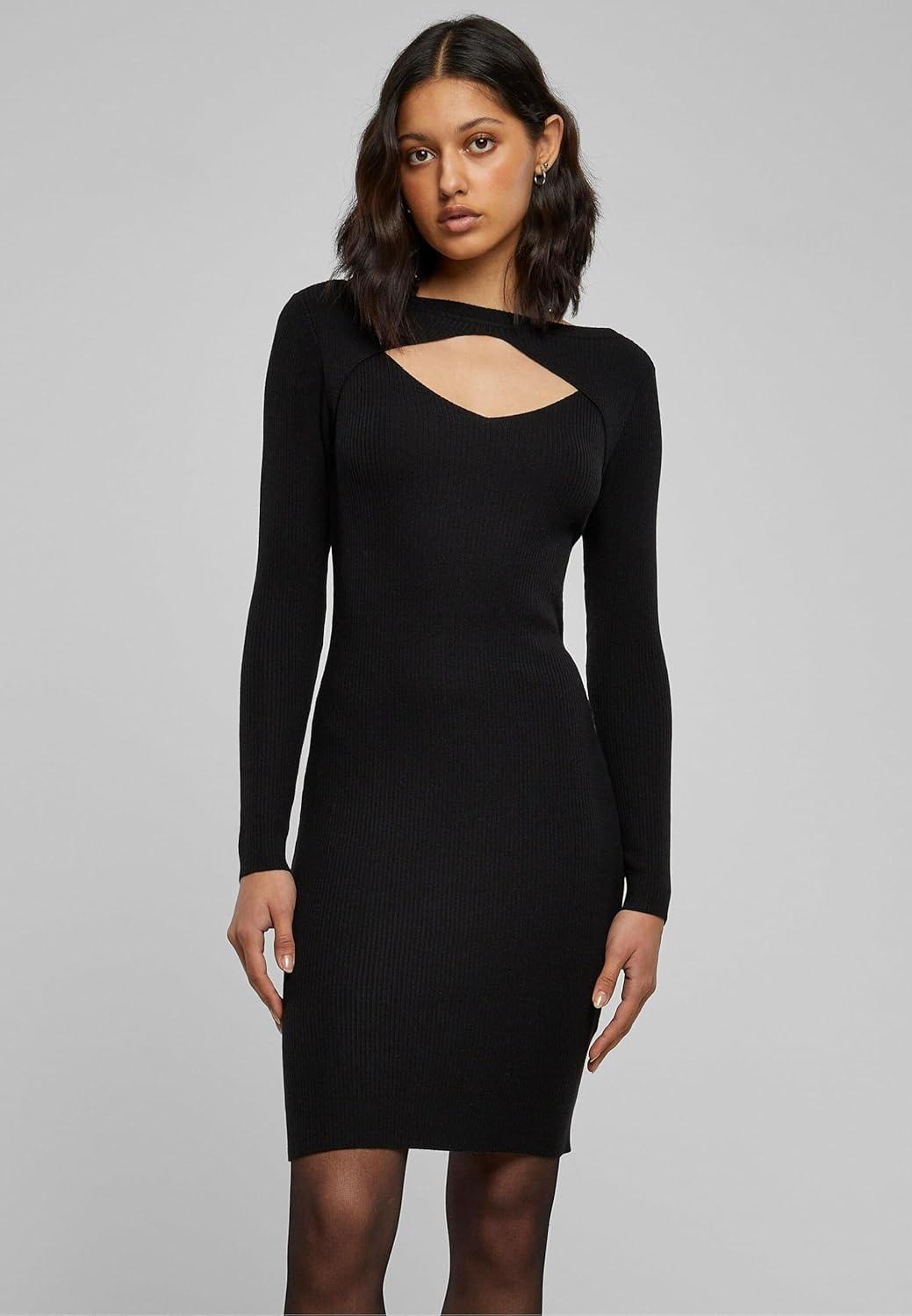 image:imageUrban Classics Dam Klippt Ut Klnning Robe dcontracte Femme Lot de 1Noir