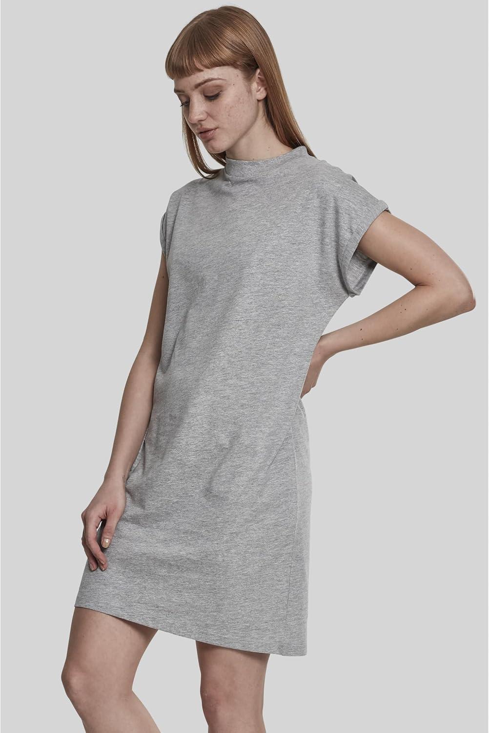 image:imageUrban Classics Damen Ladies Turtle Extended Shoulder DressGris Grey 00111