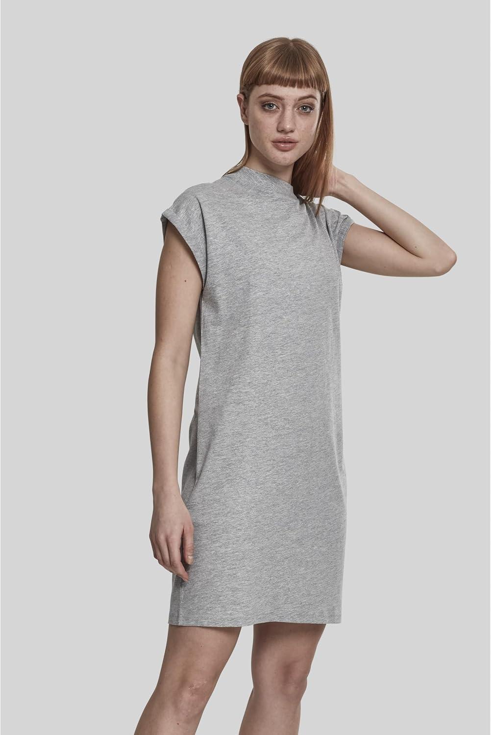image:imageUrban Classics Damen Ladies Turtle Extended Shoulder DressGris Grey 00111
