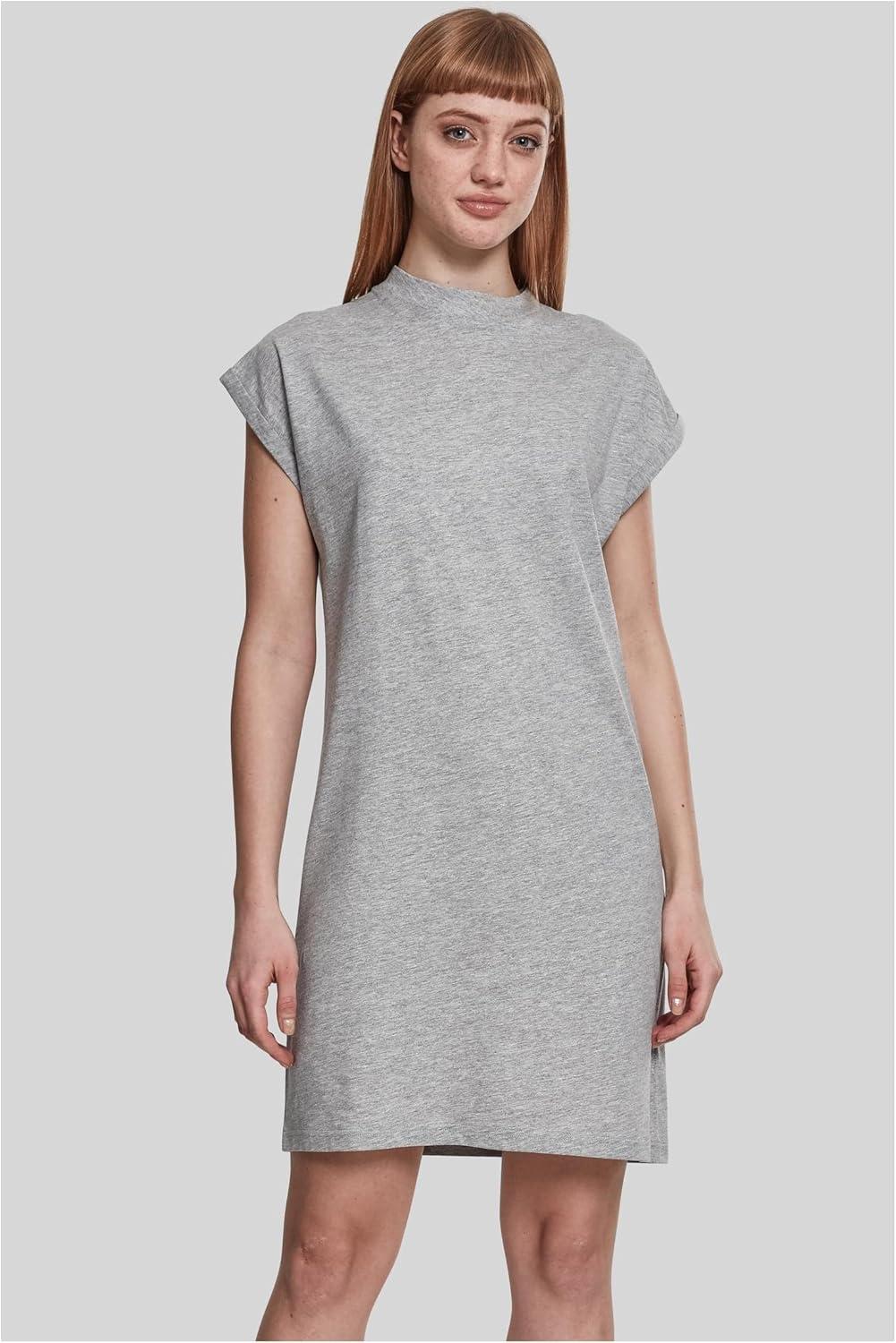 image:imageUrban Classics Damen Ladies Turtle Extended Shoulder DressGris Grey 00111