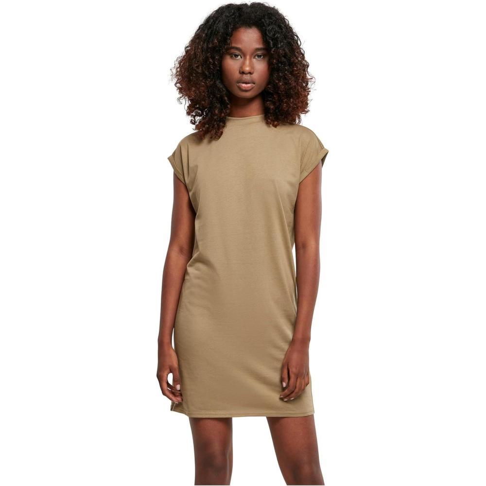 image:imageUrban Classics Damen Ladies Turtle Extended Shoulder DressKaki