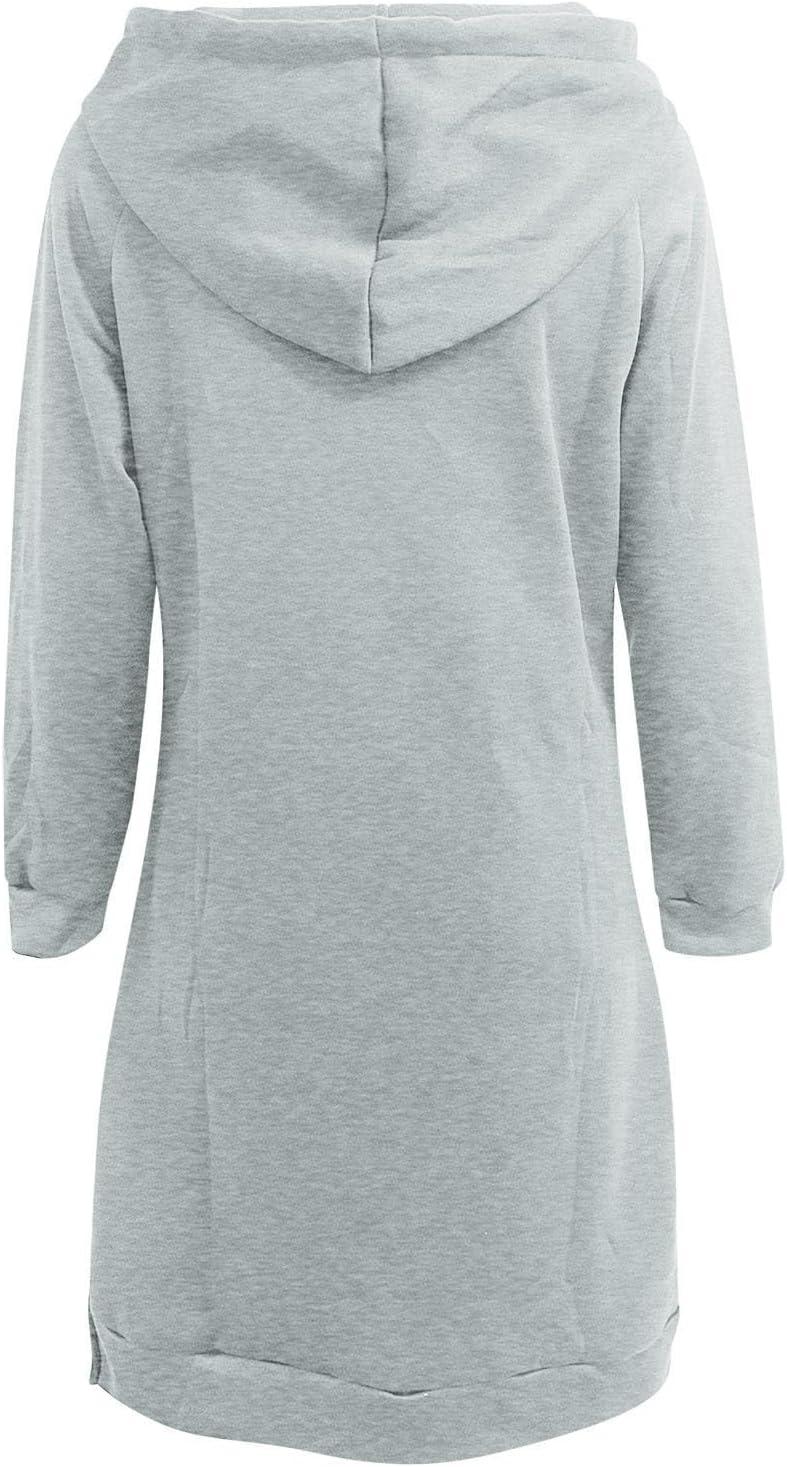 image:image2025 Femmes paississant Long Molleton Sweatshirt String Hoodie Robe Pull Pull Grande Taille Pull Col PullGy1
