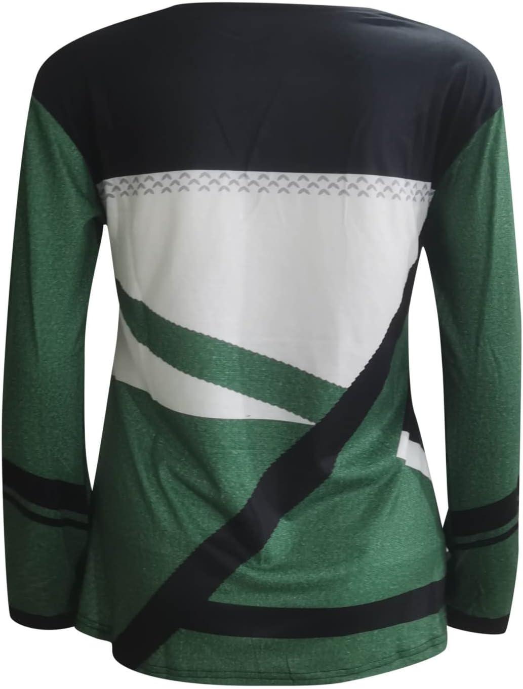 image:imageGnrique Patchwork Pull Fin Femme Manche Longue Col Rond Pull Leger Femme Automne Hiver Chaud Chic et lgant Blocs De Couleurs Mode Confortable Chandail Long Grande Taille Jacquard Ideal PulloverVert 4