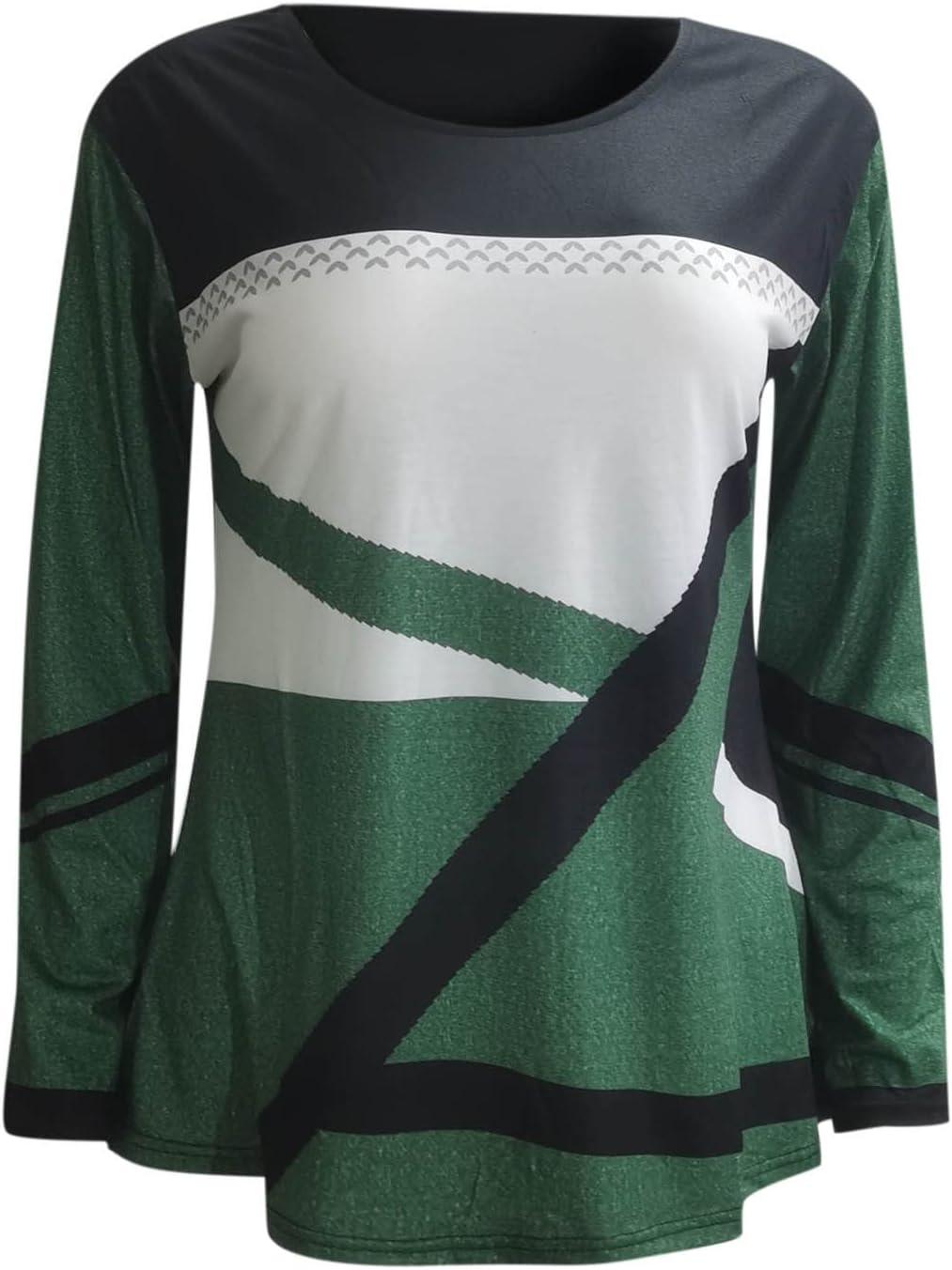 image:imageGnrique Patchwork Pull Fin Femme Manche Longue Col Rond Pull Leger Femme Automne Hiver Chaud Chic et lgant Blocs De Couleurs Mode Confortable Chandail Long Grande Taille Jacquard Ideal PulloverVert 4