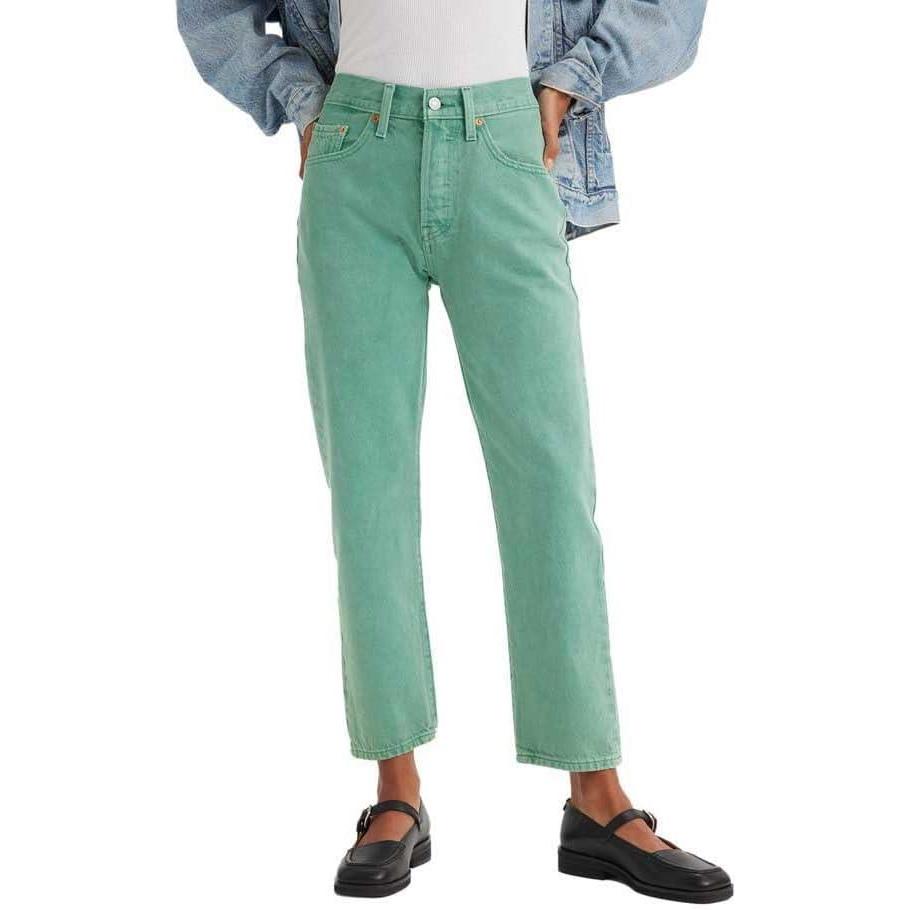 image:imageLevis 501 Crop Jeans Cropped Fit FemmeDusty Beryl Green 501