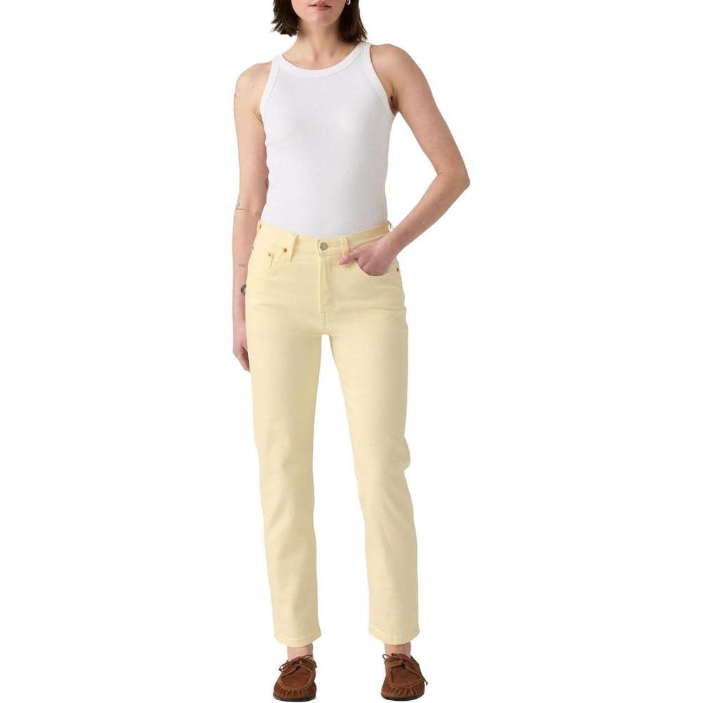 image:imageLevis 501 Crop Jeans Cropped Fit FemmeSpacey Brown Rice